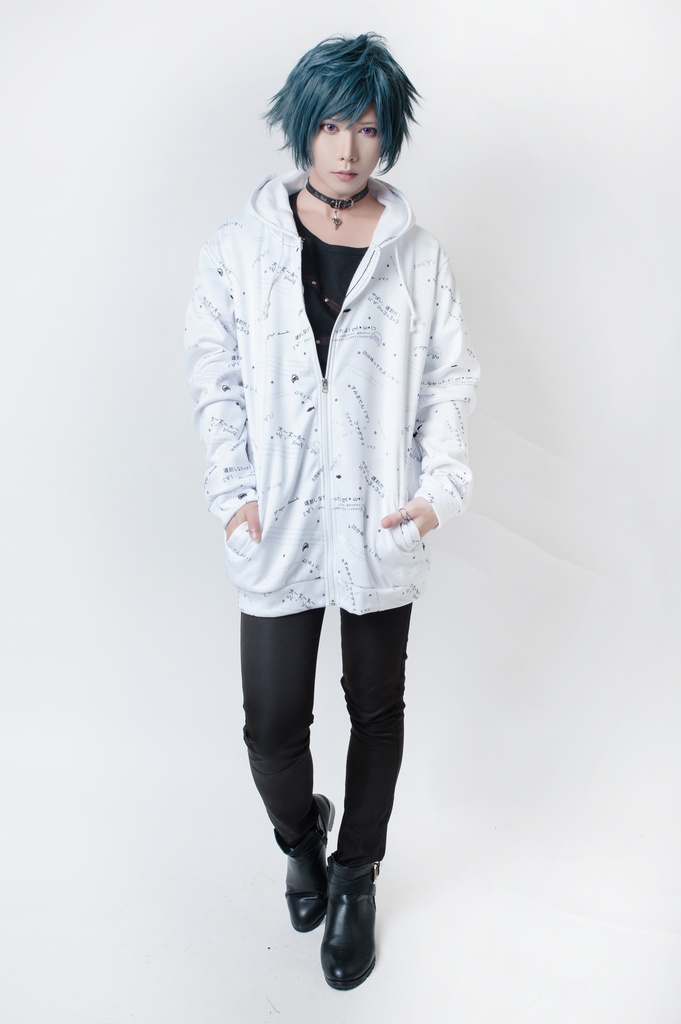 JillpunkオリジナルパンクKERA 遅刻魔超かわいいお宅顔文字仮名フルプリントゆったり長袖パーカーフード付ジャケット メンズ レディー V系 おしゃれ大きいサイズ男女兼用ファッション秋葉系