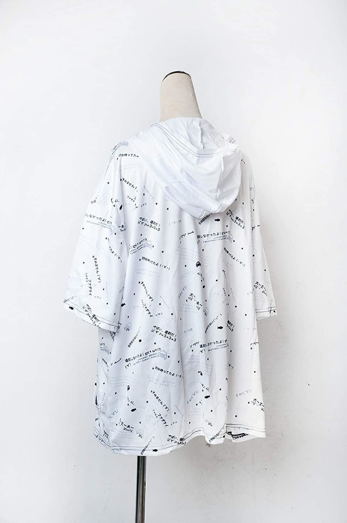 JillpunkオリジナルパンクKERA 遅刻魔超かわいいお宅顔文字仮名フルプリントゆったり半袖パーカー メンズ レディー V系 おしゃれ大きいサイズ男女兼用ファッション秋葉系