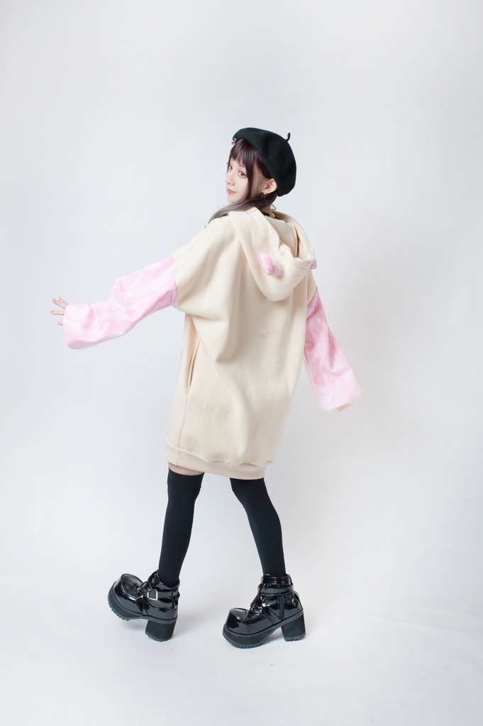 JillpunkオリジナルパンクKERA アニメファンタジー 病みかわメンヘラヤンデレ極道猫猫耳Loveウイルスパステルカラーパーカー レディーズ ストリート系 カジュアル おしゃれ大きいサイズ可愛い萌え猫系男女兼用秋葉系