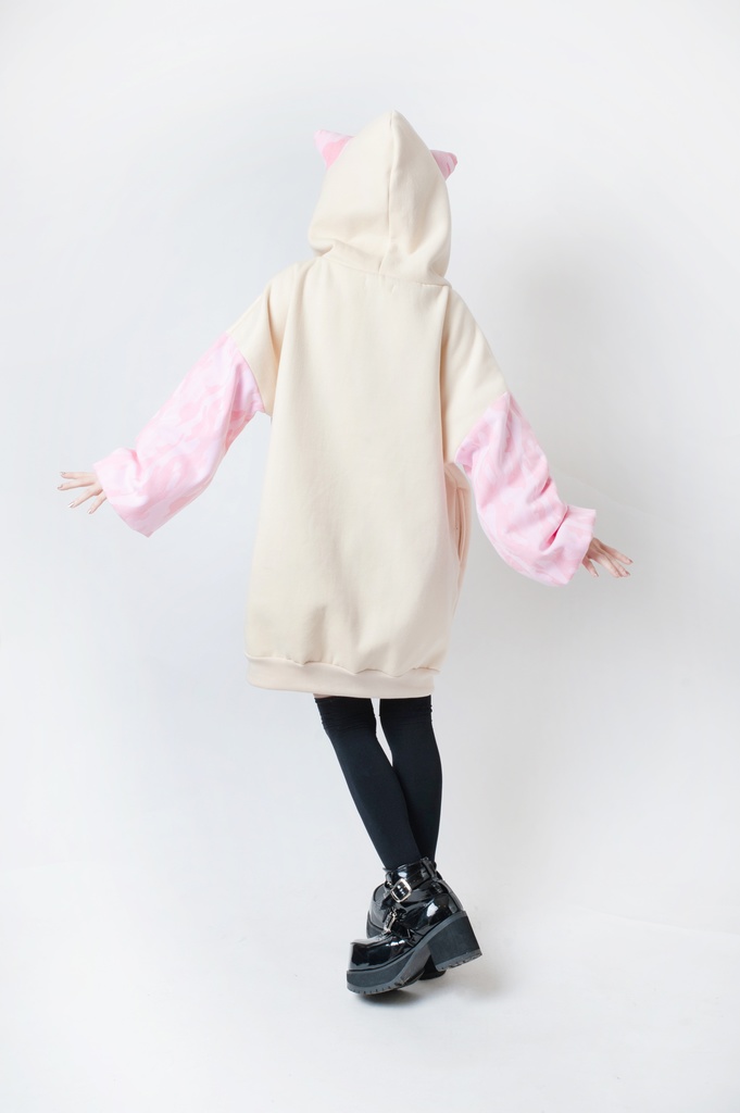 JillpunkオリジナルパンクKERA アニメファンタジー 病みかわメンヘラヤンデレ極道猫猫耳Loveウイルスパステルカラーパーカー レディーズ ストリート系 カジュアル おしゃれ大きいサイズ可愛い萌え猫系男女兼用秋葉系