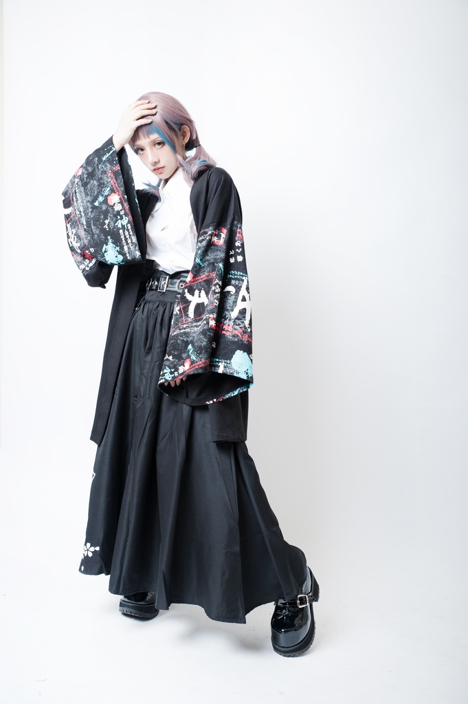 JillpunkオリジナルスタイルKERA芥川龍之介二次コン文豪羅生門茨木童子ヴィンテージ漢字書道現代羽織和装トップジャケットブレザー メンズ レディースV系秋葉系和風