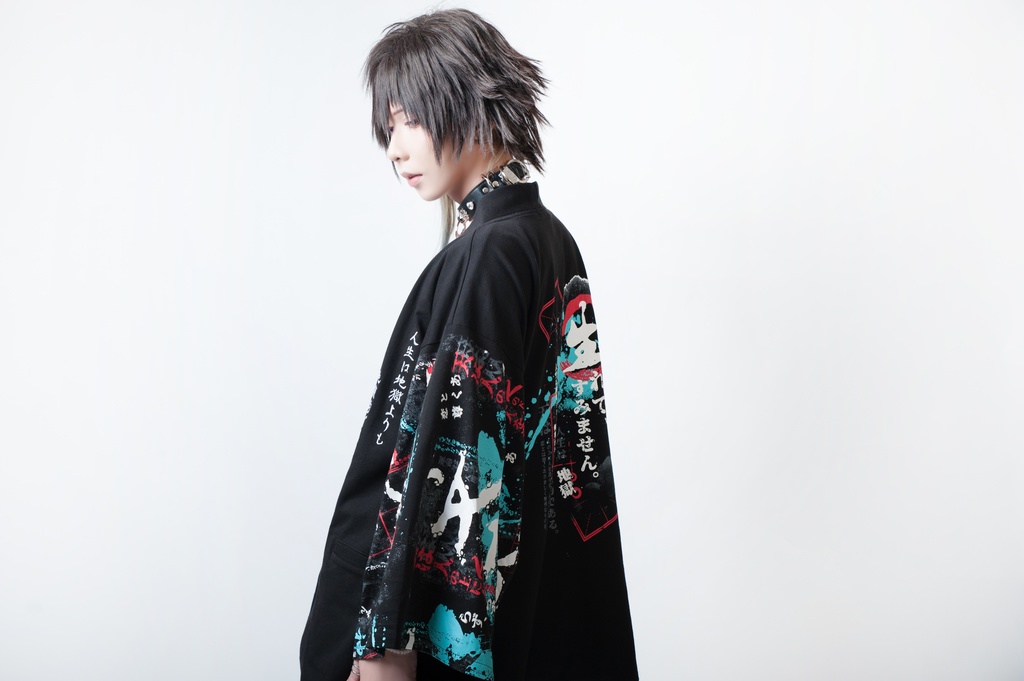 JillpunkオリジナルスタイルKERA芥川龍之介二次コン文豪羅生門茨木童子ヴィンテージ漢字書道現代羽織和装トップジャケットブレザー メンズ レディースV系秋葉系和風