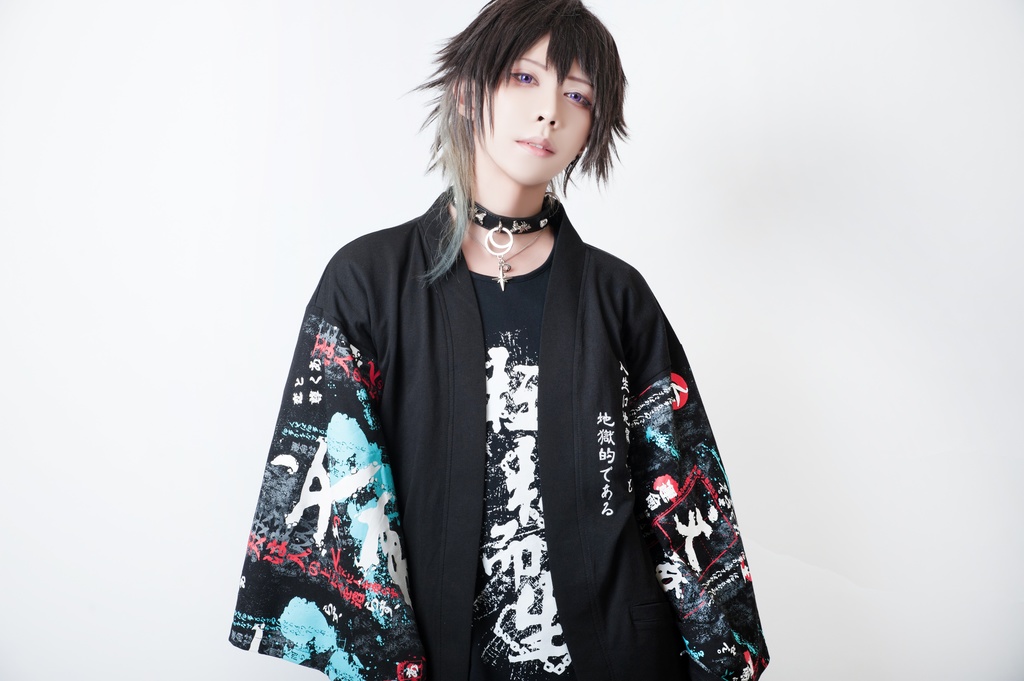 JillpunkオリジナルスタイルKERA芥川龍之介二次コン文豪羅生門茨木童子ヴィンテージ漢字書道現代羽織和装トップジャケットブレザー メンズ レディースV系秋葉系和風