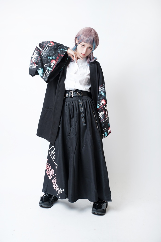 JillpunkオリジナルスタイルKERA芥川龍之介二次コン文豪羅生門茨木童子ヴィンテージ漢字書道現代羽織和装トップジャケットブレザー メンズ レディースV系秋葉系和風