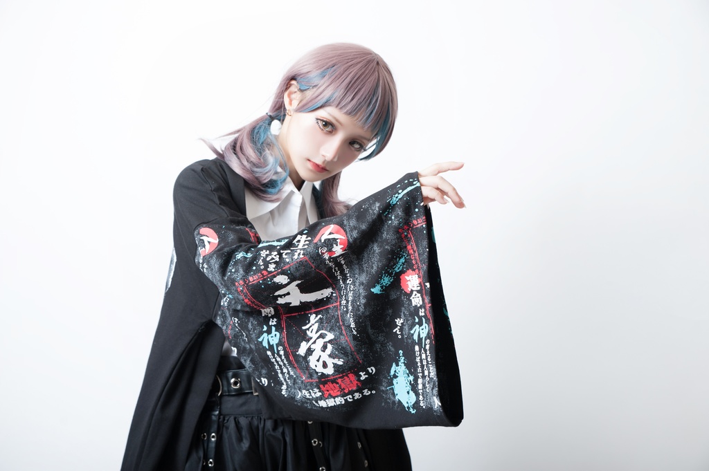 JillpunkオリジナルスタイルKERA芥川龍之介二次コン文豪羅生門茨木童子ヴィンテージ漢字書道現代羽織和装トップジャケットブレザー メンズ レディースV系秋葉系和風