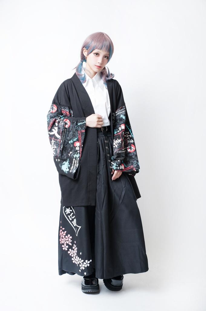 JillpunkオリジナルスタイルKERA芥川龍之介二次コン文豪羅生門茨木童子ヴィンテージ漢字書道現代羽織和装トップジャケットブレザー メンズ レディースV系秋葉系和風