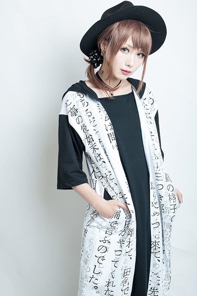 JillpunkオリジナルKERA 二次コン人間失格漢字文芸青年柔らかいレイヤードゆったりパーカー おしゃれパンクメンズ レディースV系秋葉系