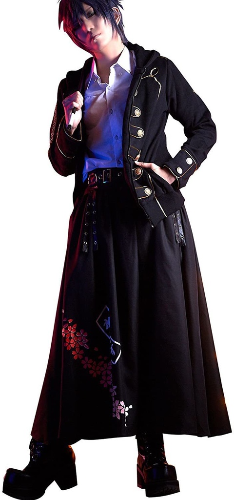 JillpunkオリジナルスタイルKERA 染井吉野桜祭りグラデーション色ベルト付き和風ワイド剣道パンツCOSPLAYメンズ レディースV系
