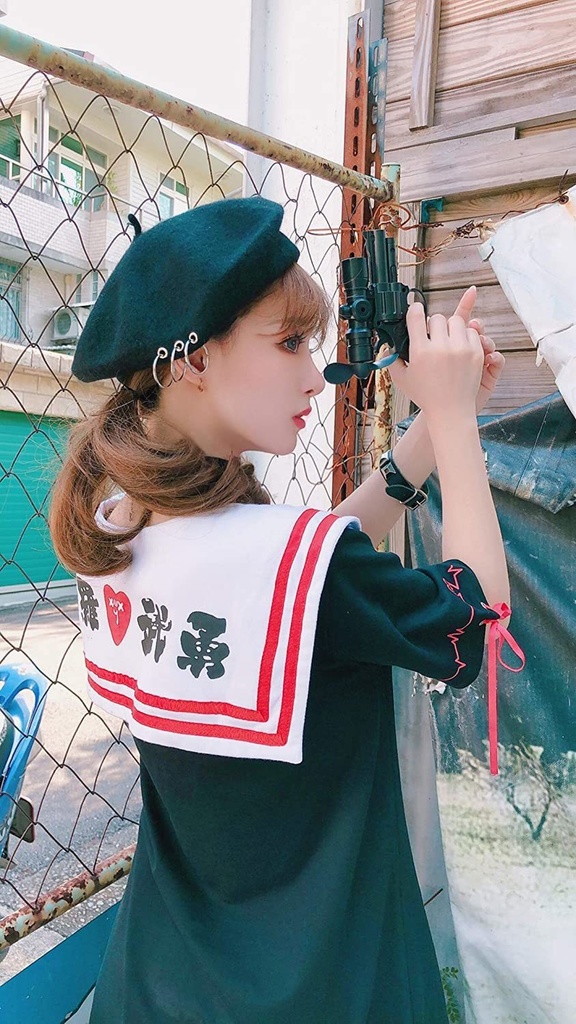 JillpunkオリジナルKERA二次コン可愛い 悪女ウサギ兎アニキ喧嘩上等セーラー服ワンピースネクタイ付き制服 ロリータ Lolita森ガール レディーおしゃれファッション秋葉系萌え