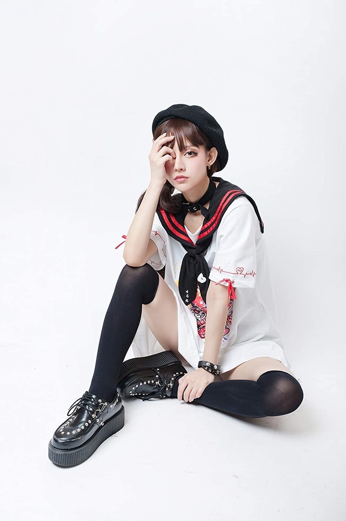 JillpunkオリジナルKERA二次コン可愛い 悪女ウサギ兎アニキ喧嘩上等セーラー服ワンピースネクタイ付き制服 ロリータ Lolita森ガール レディーおしゃれファッション秋葉系萌え