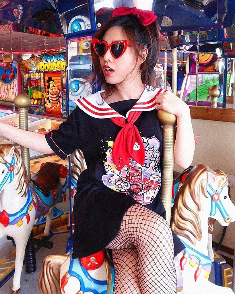 JillpunkオリジナルKERA二次コン可愛い 悪女ウサギ兎アニキ喧嘩上等セーラー服ワンピースネクタイ付き制服 ロリータ Lolita森ガール レディーおしゃれファッション秋葉系萌え