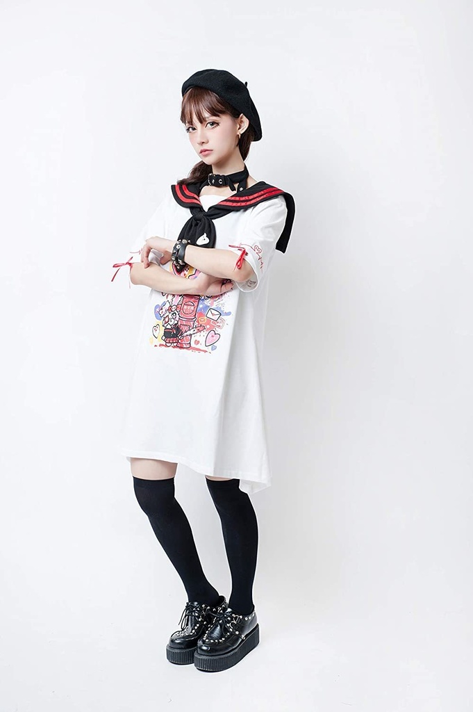 JillpunkオリジナルKERA二次コン可愛い 悪女ウサギ兎アニキ喧嘩上等セーラー服ワンピースネクタイ付き制服 ロリータ Lolita森ガール レディーおしゃれファッション秋葉系萌え