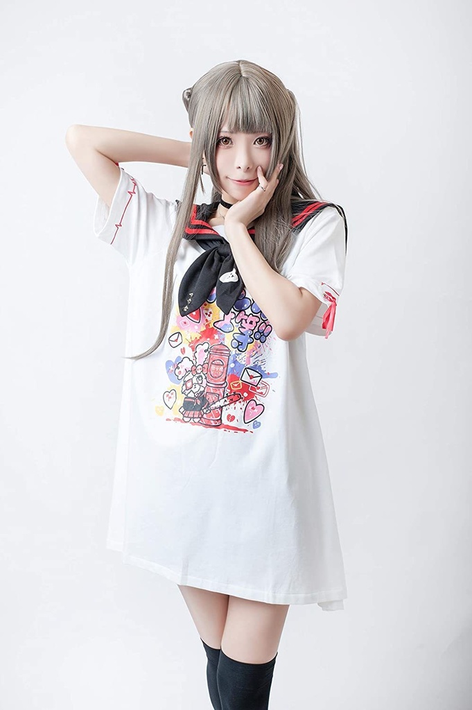 JillpunkオリジナルKERA二次コン可愛い 悪女ウサギ兎アニキ喧嘩上等セーラー服ワンピースネクタイ付き制服 ロリータ Lolita森ガール レディーおしゃれファッション秋葉系萌え