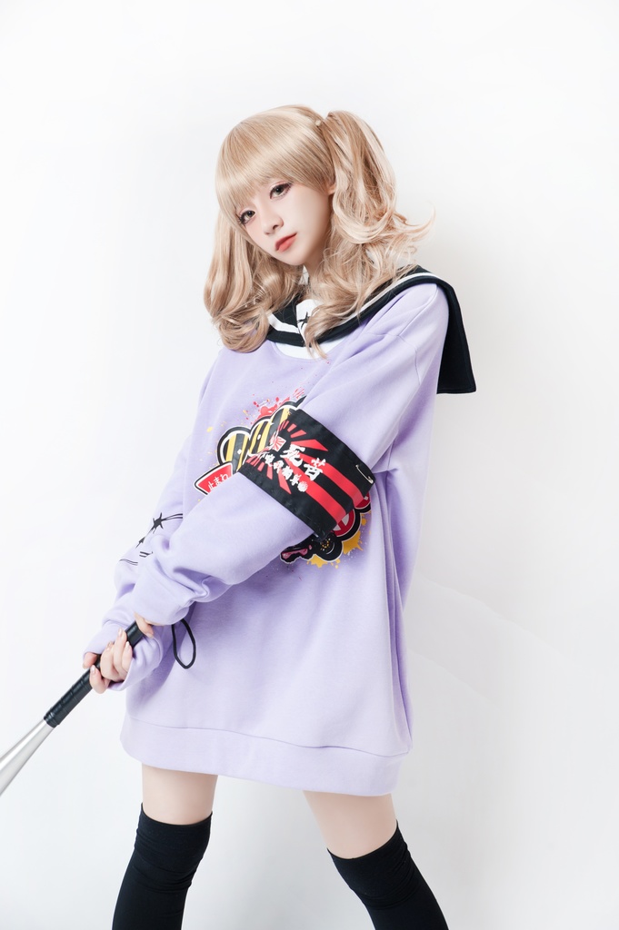 JillpunkオリジナルKERA二次コン可愛い 暴走熊アニキベア不良高校リバーシブルリストバンド付きセーラー服ワンピース制服Tシャツ ロリータ Lolita森ガール レディーおしゃれファッション秋葉系萌え