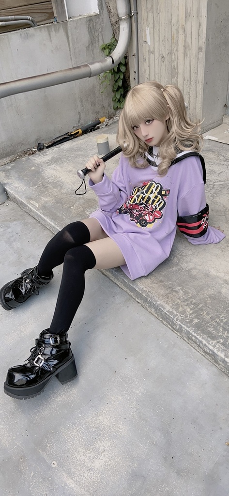 JillpunkオリジナルKERA二次コン可愛い 暴走熊アニキベア不良高校リバーシブルリストバンド付きセーラー服ワンピース制服Tシャツ ロリータ Lolita森ガール レディーおしゃれファッション秋葉系萌え