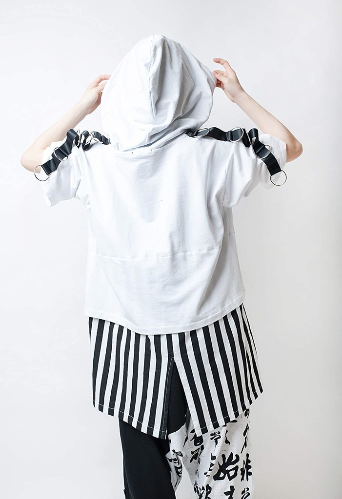 JillpunkオリジナルKERA二次コン 七つの大罪地母神心臓安全ピン付きレイヤードゆったりパーカー メンズ レディース大きいサイズ男女兼用おしゃれV系ファッション