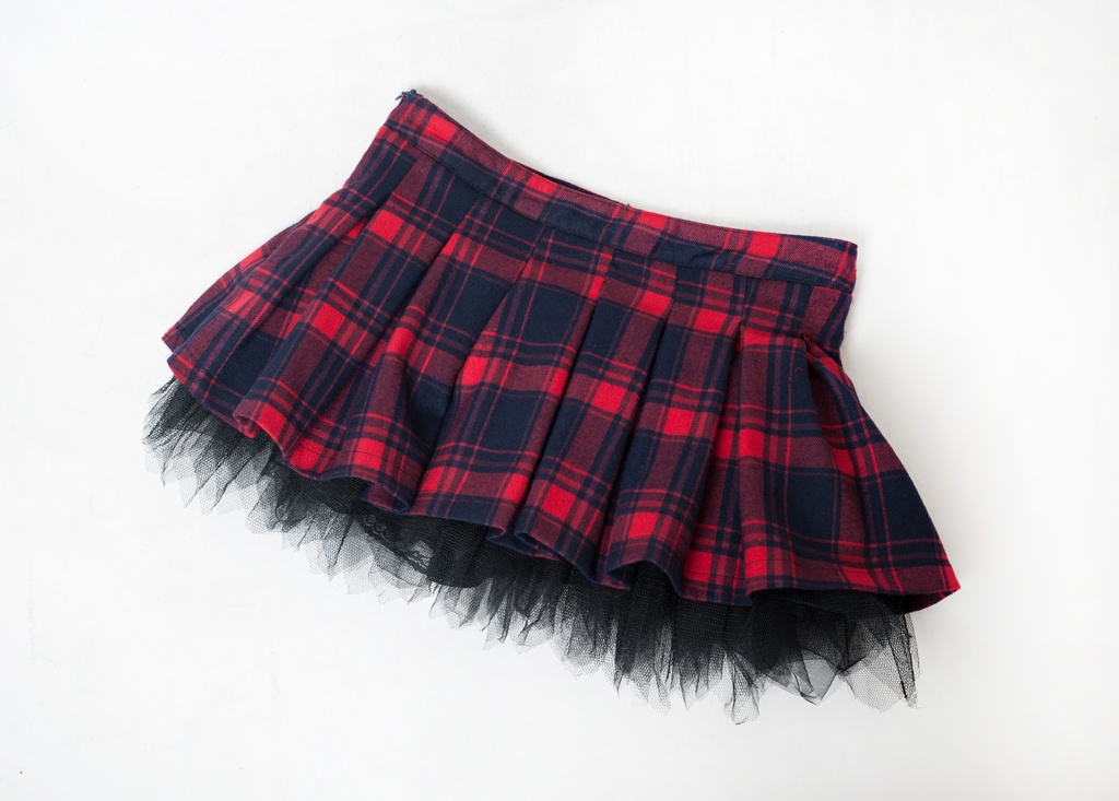 JillpunkオリジナルKERAイギリス王室学院風 二次コンタータン安全パンツ付きチェック柄レイヤードプリーツスカート パンクレディースV系