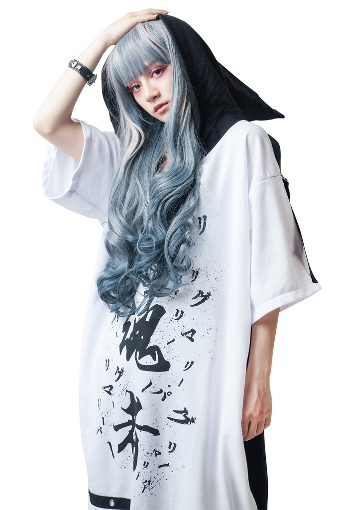 JillpunkオリジナルスタイルKERA 死神の鎌魂異形者ウイッチフードゆったり鉄の鎖パーカー メンズ レディースV系