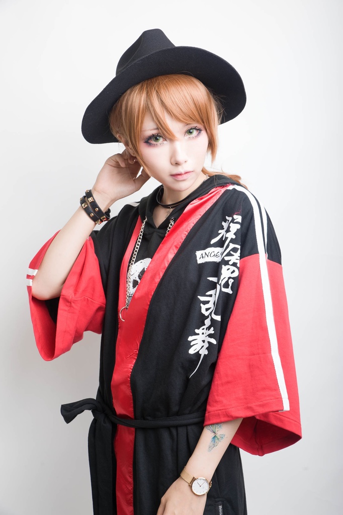 JillpunkオリジナルスタイルKERA怪乱舞 陰陽師赤ダルマの怒り現代甚平和風トップブレザージャケットメンズ レディースV系