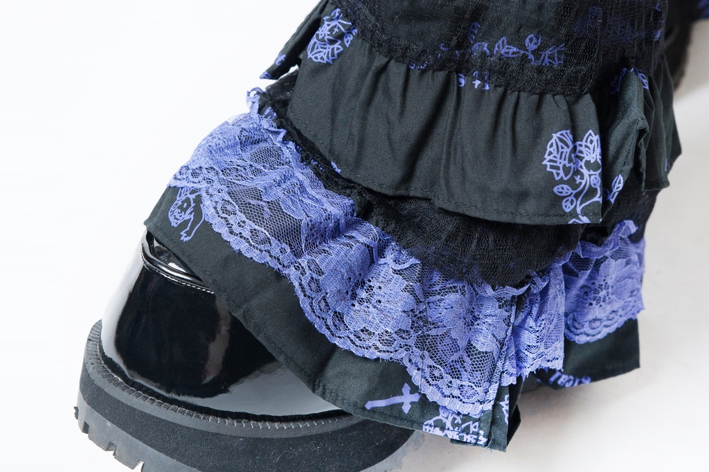 JillpunkオリジナルKERA エロス愛神キューピッドガーデン花柄上品レースフリルテイヤードスカート⋆レッグウォーマーセット COSPLAYレディースV系 姫系ゴシックロリータ おしゃれ可愛い萌え