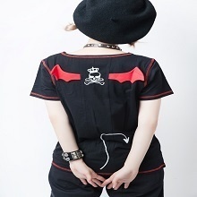 JillpunkオリジナルパンクKERA love&peaceレッサーデーモンインプクルーネック可愛い翼短袖スリムTシャツカットソー メンズ レディーズ ストリート系 カジュアル おしゃれ大きいサイズ男女兼用ハロウィンHALLOWEEN