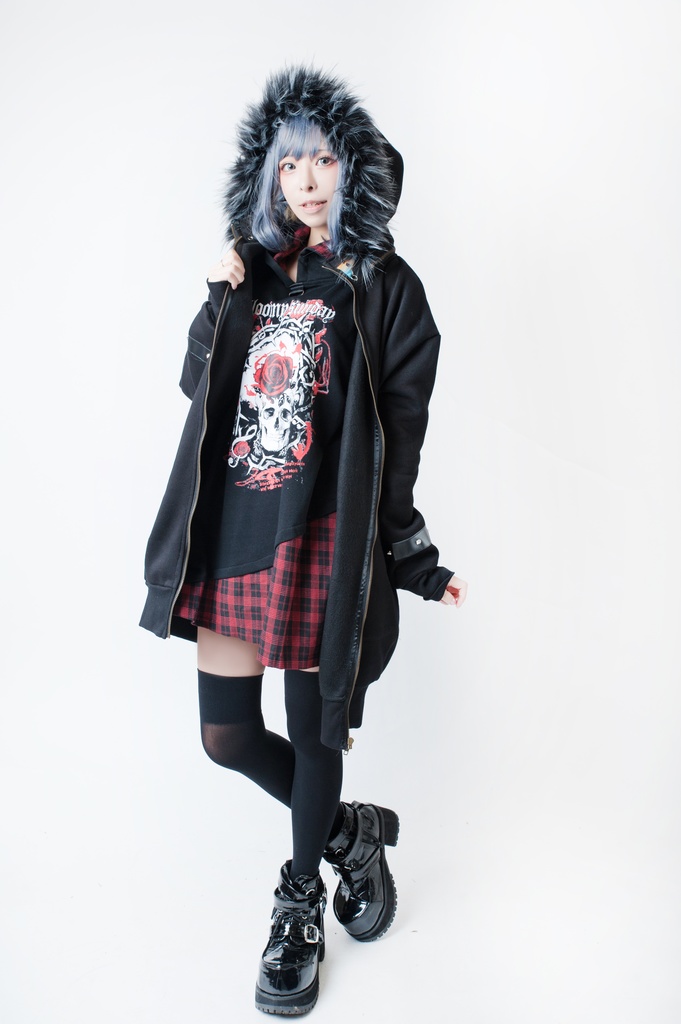 JillpunkオリジナルパンクKERA 死星宿曜さそり座フェイクレザースパイクリベット裏起毛パーカージャケット メンズ レディー V系 おしゃれ大きいサイズ男女兼用ファッション