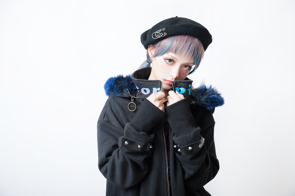 JillpunkオリジナルパンクKERA 死星宿曜さそり座フェイクレザースパイクリベット裏起毛パーカージャケット メンズ レディー V系 おしゃれ大きいサイズ男女兼用ファッション