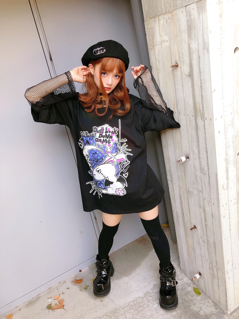 JillpunkオリジナルKERA二次コン可愛い 半神ウサギうさぎ⋆オルタゆったりTシャツカットソー メンズ レディーズ おしゃれ大きいサイズ男女兼用ファッション秋葉系萌え