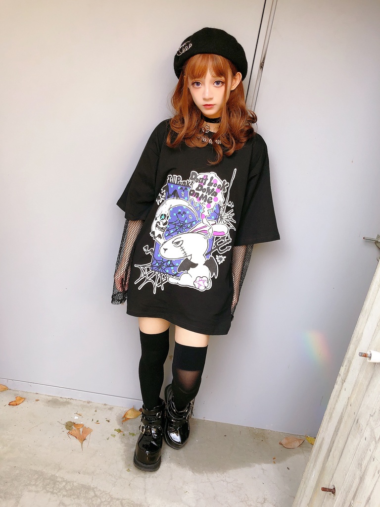 JillpunkオリジナルKERA二次コン可愛い 半神ウサギうさぎ⋆オルタゆったりTシャツカットソー メンズ レディーズ おしゃれ大きいサイズ男女兼用ファッション秋葉系萌え