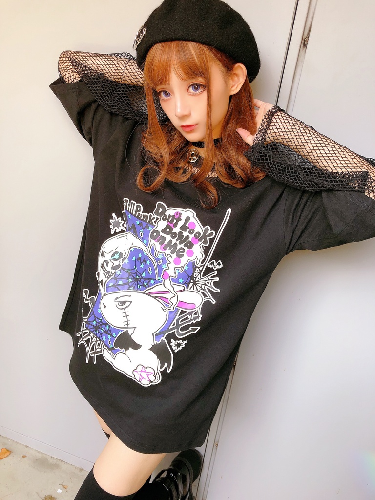 JillpunkオリジナルKERA二次コン可愛い 半神ウサギうさぎ⋆オルタゆったりTシャツカットソー メンズ レディーズ おしゃれ大きいサイズ男女兼用ファッション秋葉系萌え