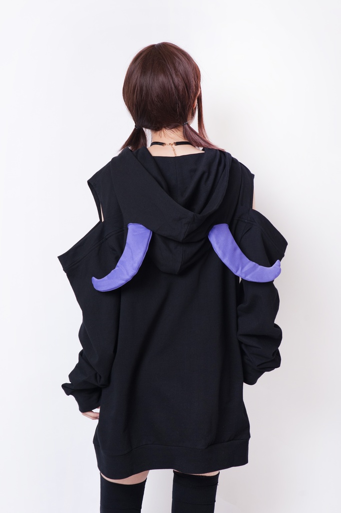 JillpunkオリジナルパンクKERA 天の牡牛アストロラーベおうし座牛ホーンオフショルダーゆったり長袖パーカー メンズ レディー V系カッコいい おしゃれ大きいサイズ男女兼用ファッション秋葉系