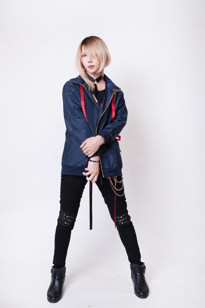 JillpunkオリジナルKERA 86+コラボ生死一如LIFE or DEADLYサスペンダー付きウィンドウブレーカージャケット リバーシブル裏表兼用 メンズ レディー V系 おしゃれ大きいサイズ男女兼用ファッション秋葉系カッコいい