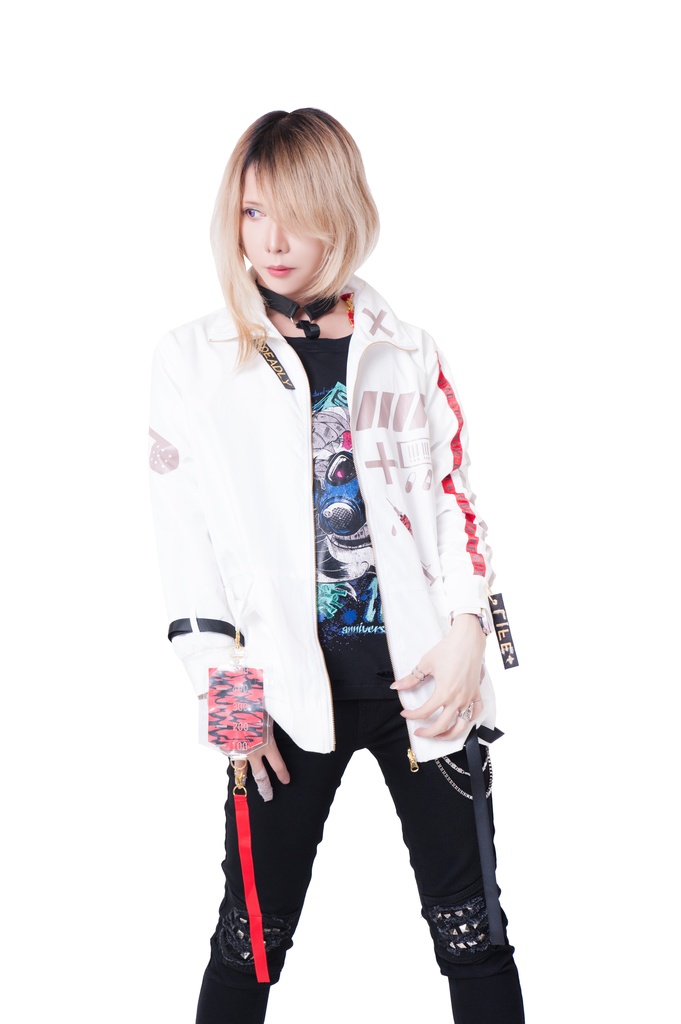 JillpunkオリジナルKERA 86+コラボ生死一如LIFE or DEADLYサスペンダー付きウィンドウブレーカージャケット リバーシブル裏表兼用 メンズ レディー V系 おしゃれ大きいサイズ男女兼用ファッション秋葉系カッコいい