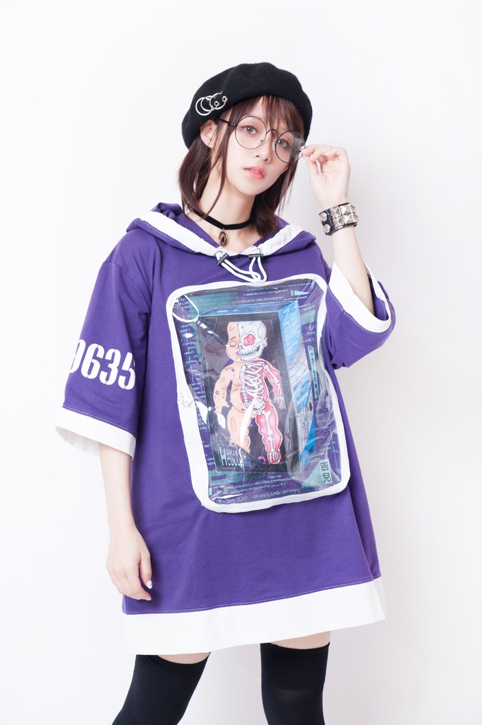 JillpunkオリジナルKERA未来工業ホムンクルスベビー人造人NO. 9635痛バッグ付きゆったりパーカー パンクメンズ レディースV系男女兼用ファッション秋葉系カッコいいおしゃれ