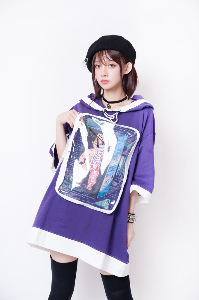 JillpunkオリジナルKERA未来工業ホムンクルスベビー人造人NO. 9635痛バッグ付きゆったりパーカー パンクメンズ レディースV系男女兼用ファッション秋葉系カッコいいおしゃれ