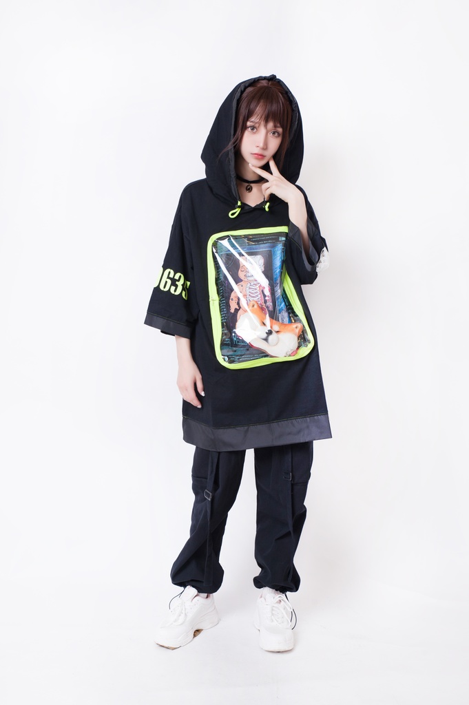 JillpunkオリジナルKERA未来工業ホムンクルスベビー人造人NO. 9635痛バッグ付きゆったりパーカー パンクメンズ レディースV系男女兼用ファッション秋葉系カッコいいおしゃれ