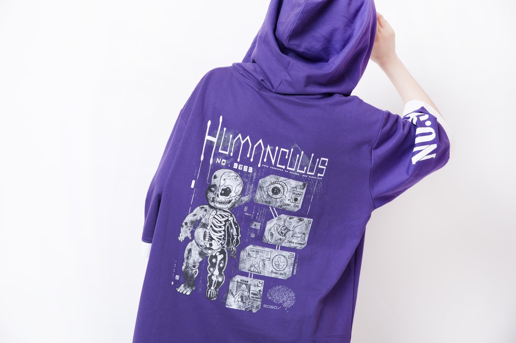 JillpunkオリジナルKERA未来工業ホムンクルスベビー人造人NO. 9635痛バッグ付きゆったりパーカー パンクメンズ レディースV系男女兼用ファッション秋葉系カッコいいおしゃれ