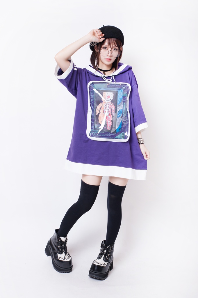 JillpunkオリジナルKERA未来工業ホムンクルスベビー人造人NO. 9635痛バッグ付きゆったりパーカー パンクメンズ レディースV系男女兼用ファッション秋葉系カッコいいおしゃれ