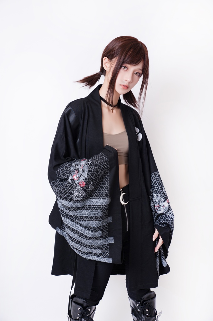 JillpunkオリジナルパンクKERAアニメファンタジー 第六天魔王織田信長武将譚漢字書道現代羽織和装ジャケットブレザー メンズ レディー V系カッコいい おしゃれ大きいサイズ男女兼用ファッション秋葉系