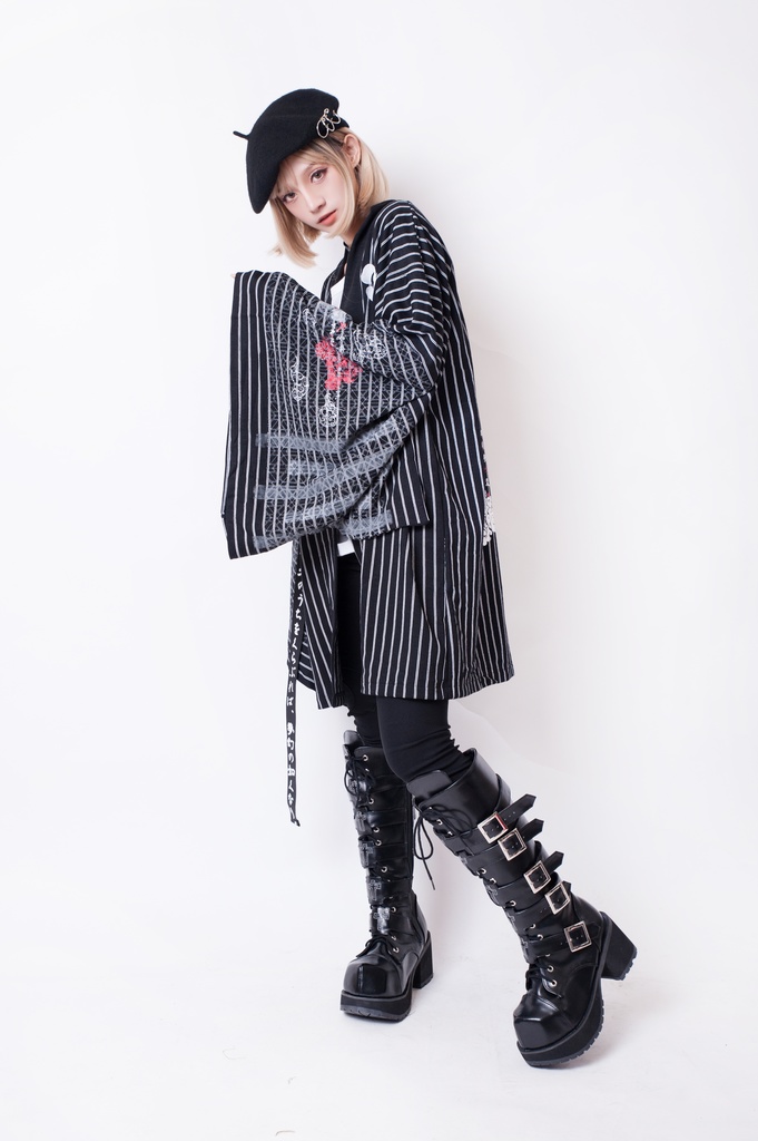 JillpunkオリジナルパンクKERAアニメファンタジー 第六天魔王織田信長武将譚漢字書道現代羽織和装ジャケットブレザー メンズ レディー V系カッコいい おしゃれ大きいサイズ男女兼用ファッション秋葉系