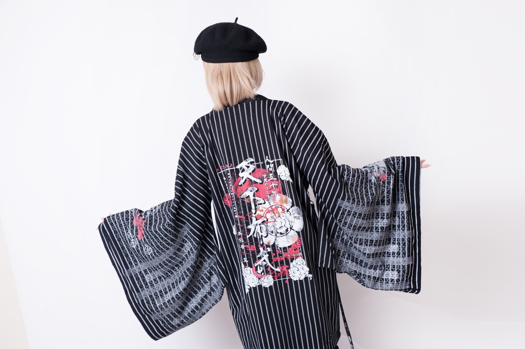 JillpunkオリジナルパンクKERAアニメファンタジー 第六天魔王織田信長武将譚漢字書道現代羽織和装ジャケットブレザー メンズ レディー V系カッコいい おしゃれ大きいサイズ男女兼用ファッション秋葉系