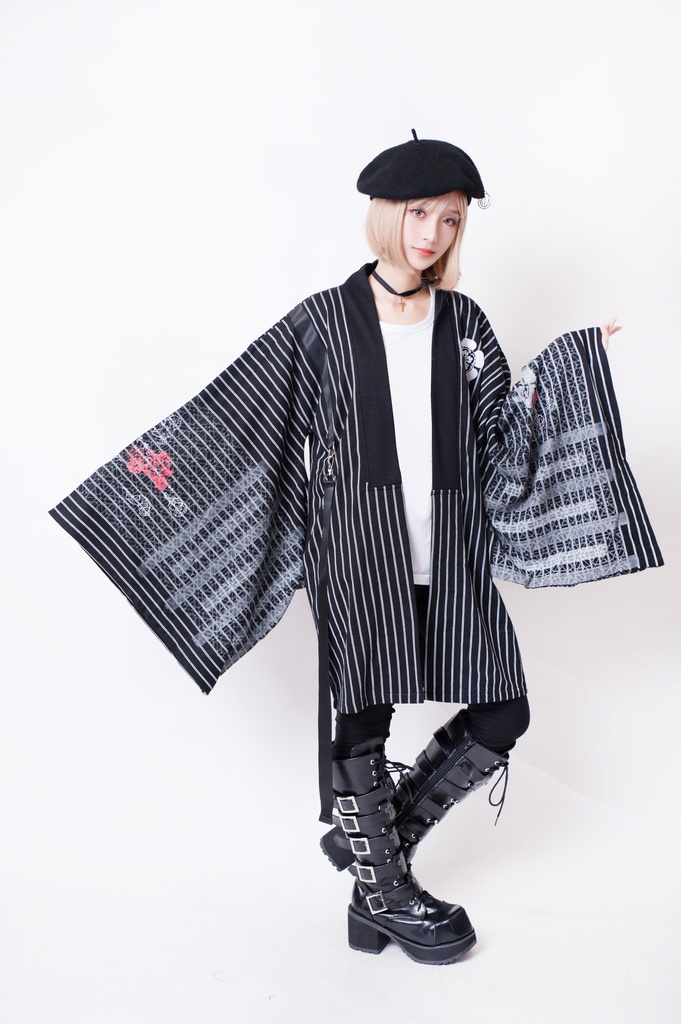 JillpunkオリジナルパンクKERAアニメファンタジー 第六天魔王織田信長武将譚漢字書道現代羽織和装ジャケットブレザー メンズ レディー V系カッコいい おしゃれ大きいサイズ男女兼用ファッション秋葉系