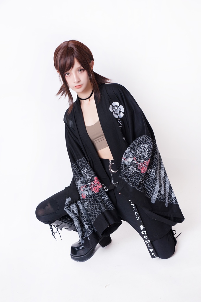 JillpunkオリジナルパンクKERAアニメファンタジー 第六天魔王織田信長武将譚漢字書道現代羽織和装ジャケットブレザー メンズ レディー V系カッコいい おしゃれ大きいサイズ男女兼用ファッション秋葉系