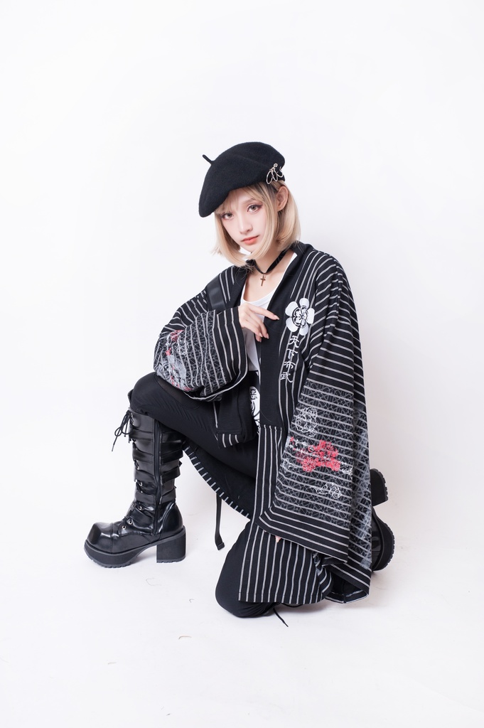 JillpunkオリジナルパンクKERAアニメファンタジー 第六天魔王織田信長武将譚漢字書道現代羽織和装ジャケットブレザー メンズ レディー V系カッコいい おしゃれ大きいサイズ男女兼用ファッション秋葉系