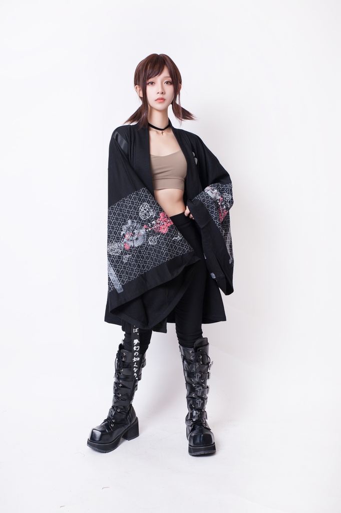 JillpunkオリジナルパンクKERAアニメファンタジー 第六天魔王織田信長武将譚漢字書道現代羽織和装ジャケットブレザー メンズ レディー V系カッコいい おしゃれ大きいサイズ男女兼用ファッション秋葉系