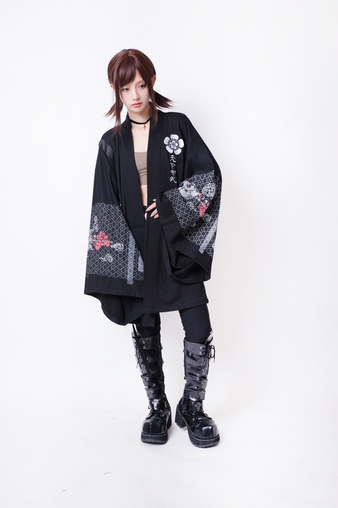 JillpunkオリジナルパンクKERAアニメファンタジー 第六天魔王織田信長武将譚漢字書道現代羽織和装ジャケットブレザー メンズ レディー V系カッコいい おしゃれ大きいサイズ男女兼用ファッション秋葉系