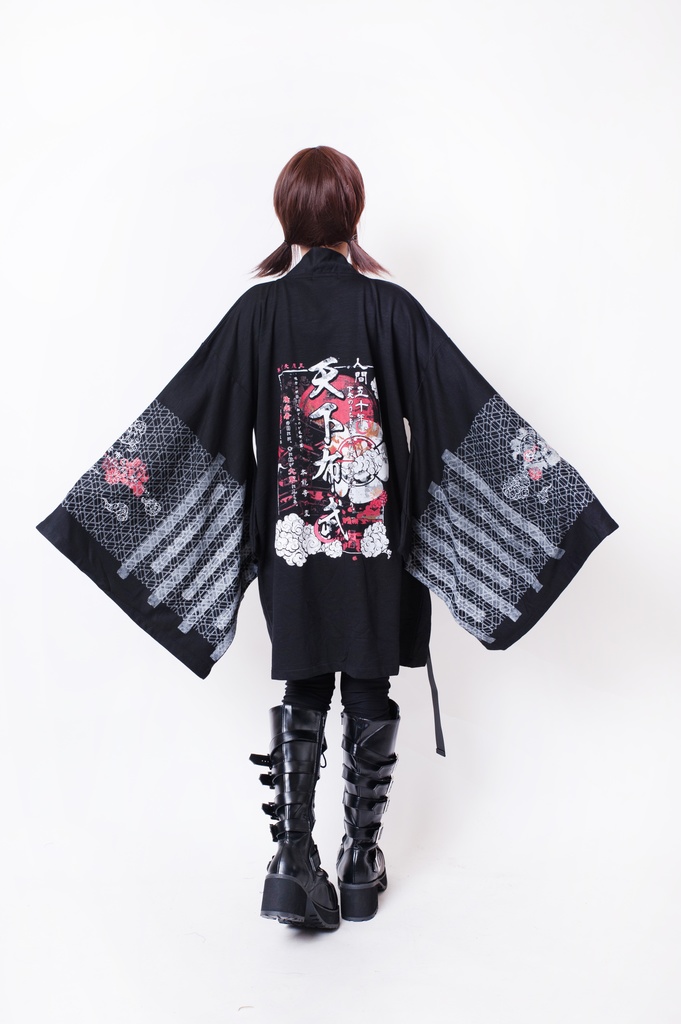 JillpunkオリジナルパンクKERAアニメファンタジー 第六天魔王織田信長武将譚漢字書道現代羽織和装ジャケットブレザー メンズ レディー V系カッコいい おしゃれ大きいサイズ男女兼用ファッション秋葉系