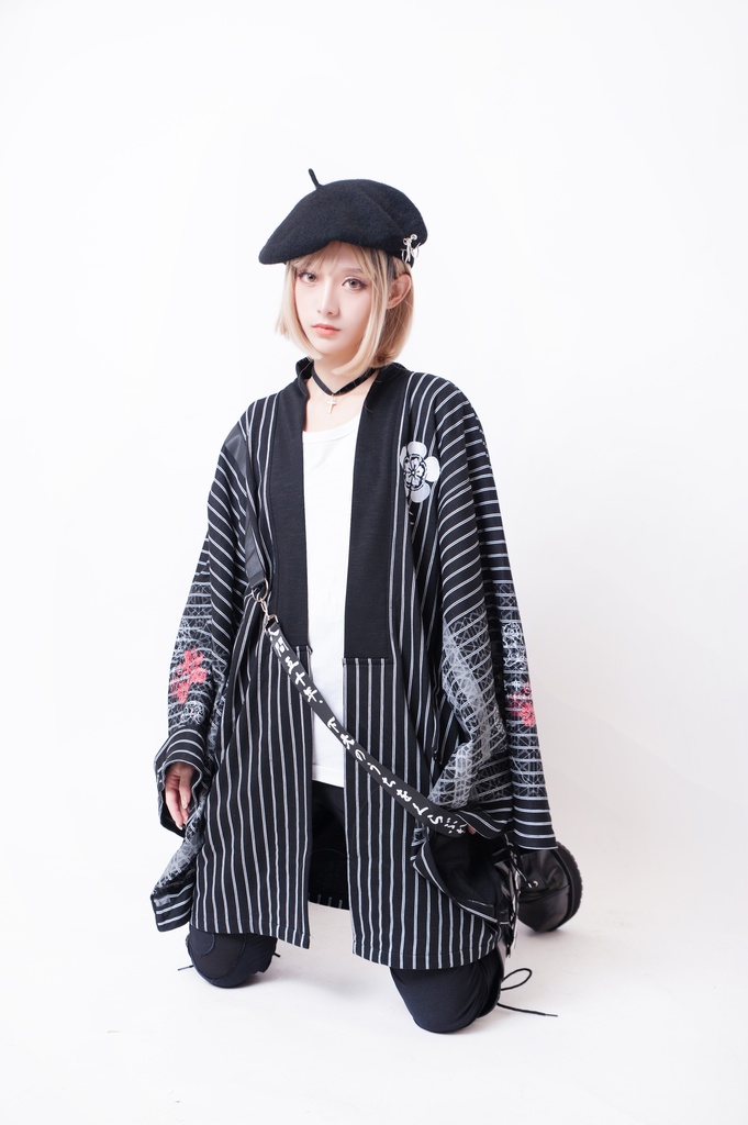 JillpunkオリジナルパンクKERAアニメファンタジー 第六天魔王織田信長武将譚漢字書道現代羽織和装ジャケットブレザー メンズ レディー V系カッコいい おしゃれ大きいサイズ男女兼用ファッション秋葉系