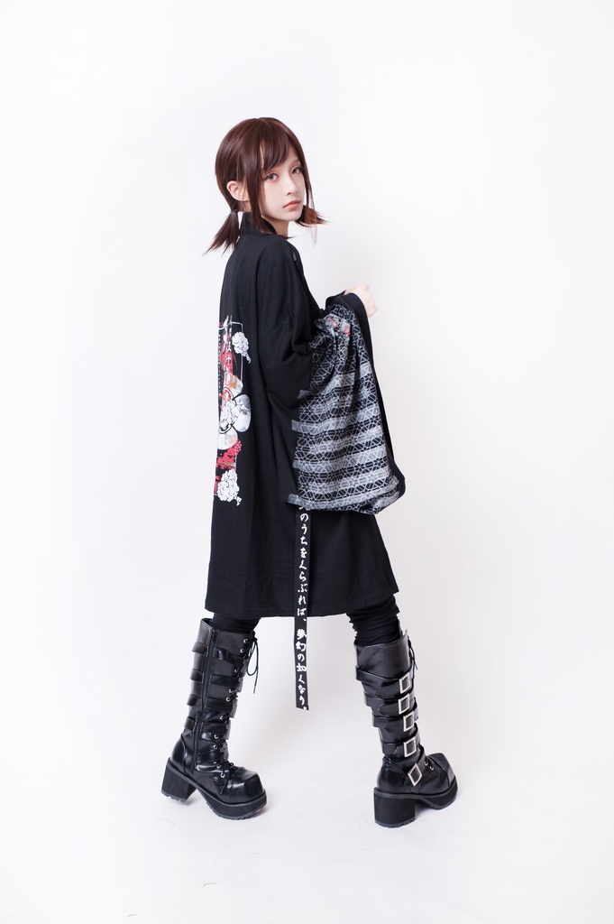 JillpunkオリジナルパンクKERAアニメファンタジー 第六天魔王織田信長武将譚漢字書道現代羽織和装ジャケットブレザー メンズ レディー V系カッコいい おしゃれ大きいサイズ男女兼用ファッション秋葉系