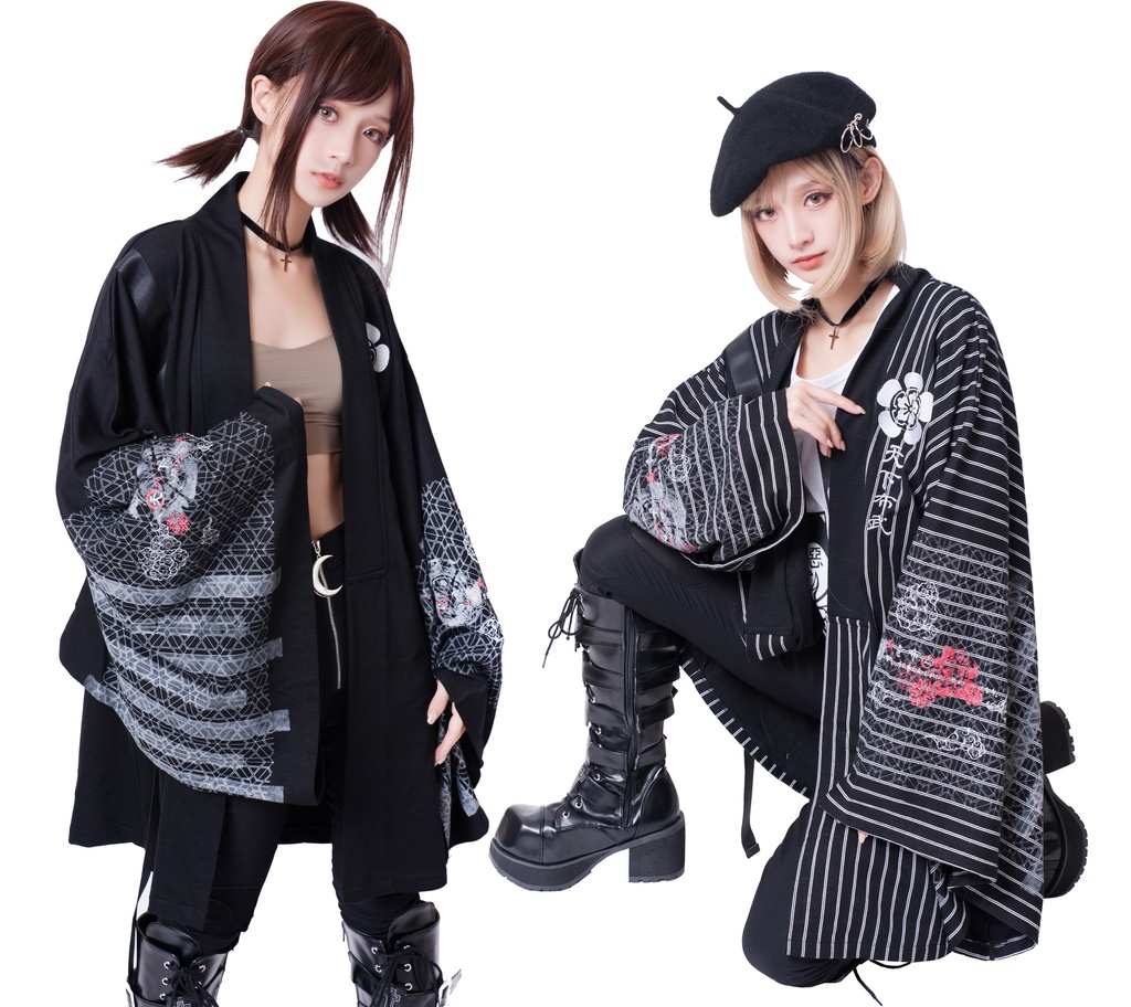 JillpunkオリジナルパンクKERAアニメファンタジー 第六天魔王織田信長武将譚漢字書道現代羽織和装ジャケットブレザー メンズ レディー V系カッコいい おしゃれ大きいサイズ男女兼用ファッション秋葉系